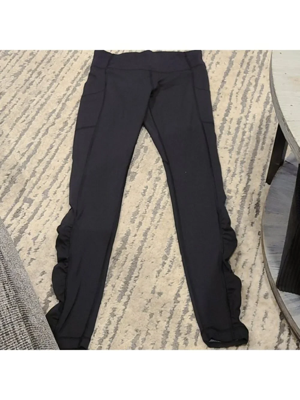 Lululemon Speed Tight Black Ruffle Luxtreme